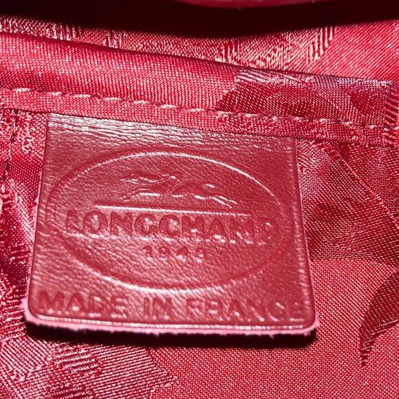 LONGCHAMP LARGE BURGNADY CROC EMBOSSED PRINT SHOULDER BAG - Picture 11 of 16
